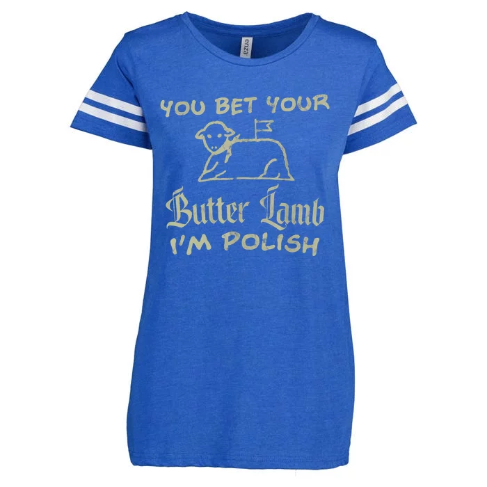 You Bet Your Butter Lamb I'm Polish Animals Enza Ladies Jersey Football T-Shirt