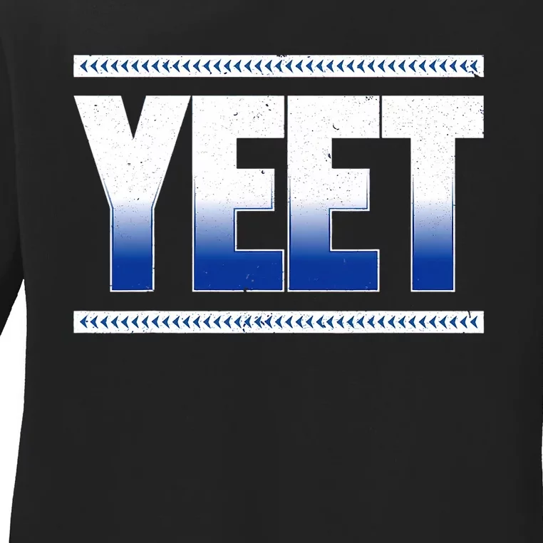 Yeet Blue Ladies Long Sleeve Shirt