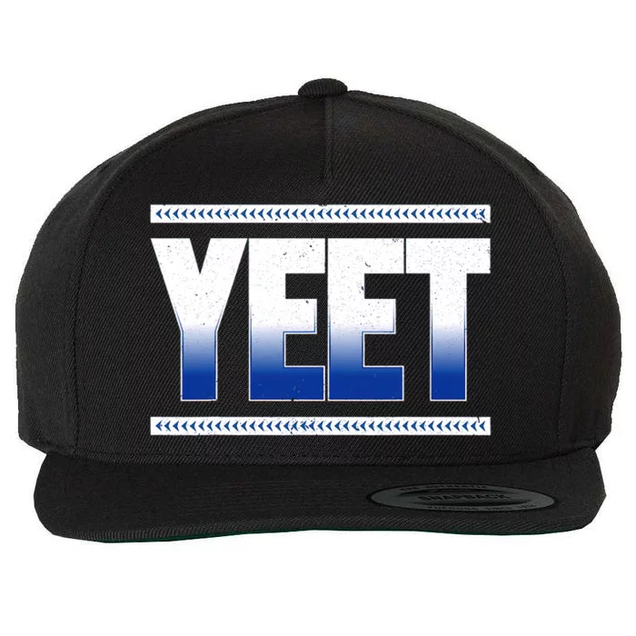 Yeet Blue Wool Snapback Cap