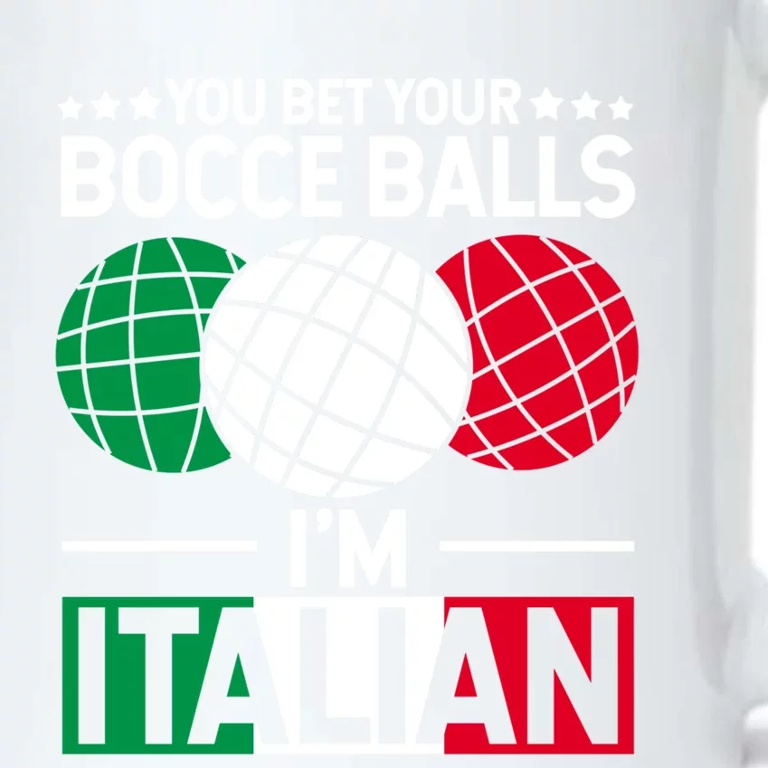 You Bet Your Bocce Balls IM Italian Funny Gift Italian Gift Black Color Changing Mug