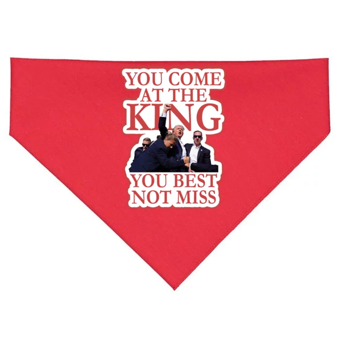 You Come At The King You Best Not Miss Donald Trump USA-Made Doggie Bandana