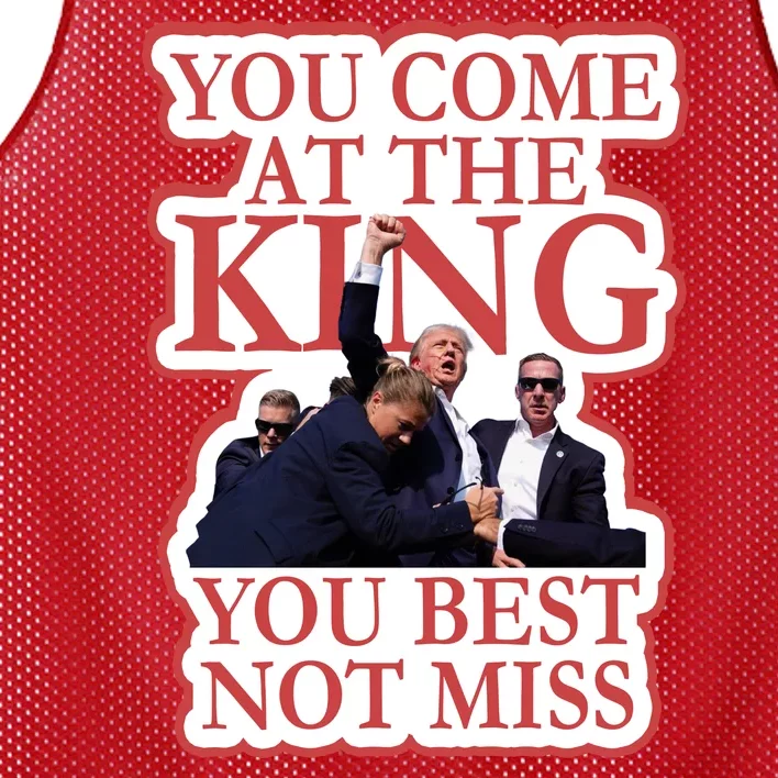 You Come At The King You Best Not Miss Donald Trump Mesh Reversible Basketball Jersey Tank