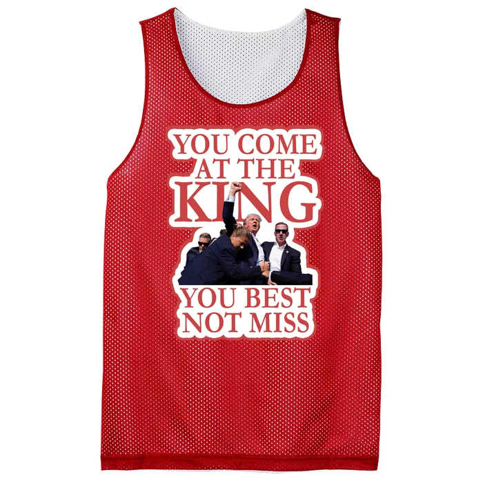 You Come At The King You Best Not Miss Donald Trump Mesh Reversible Basketball Jersey Tank