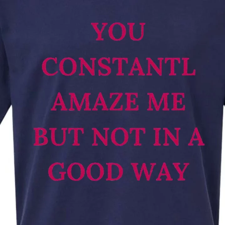 You Constantly Amaze Me But Not In A Good Way Sueded Cloud Jersey T-Shirt