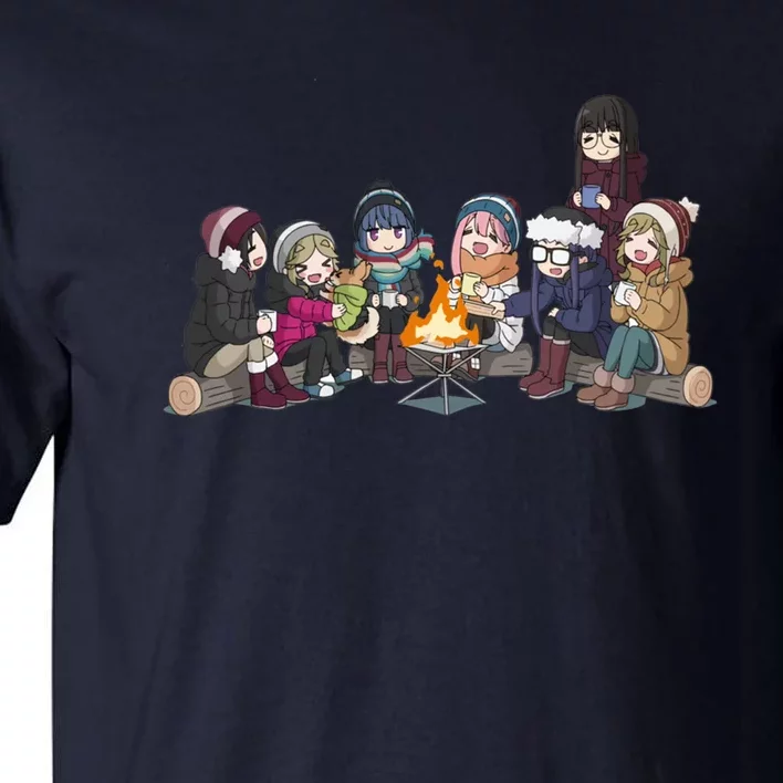 Yuru Camp All Character Gathering Tall T-Shirt