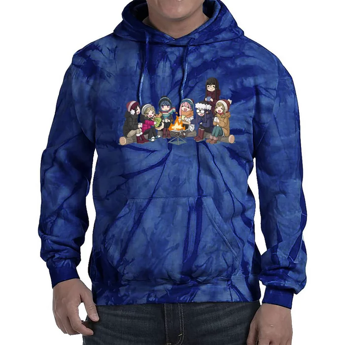 Yuru Camp All Character Gathering Tie Dye Hoodie