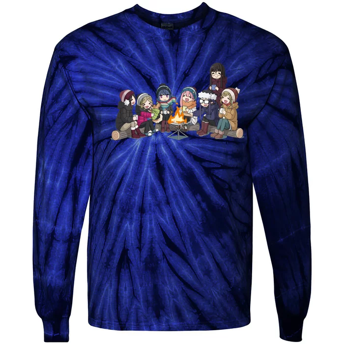 Yuru Camp All Character Gathering Tie-Dye Long Sleeve Shirt