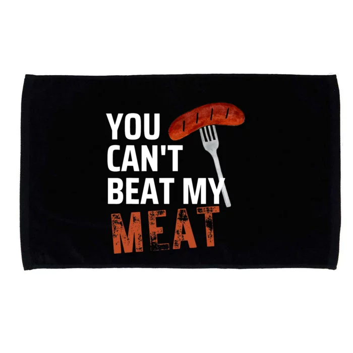 You CanT Beat My Meat Funny Bbq Lover Microfiber Hand Towel