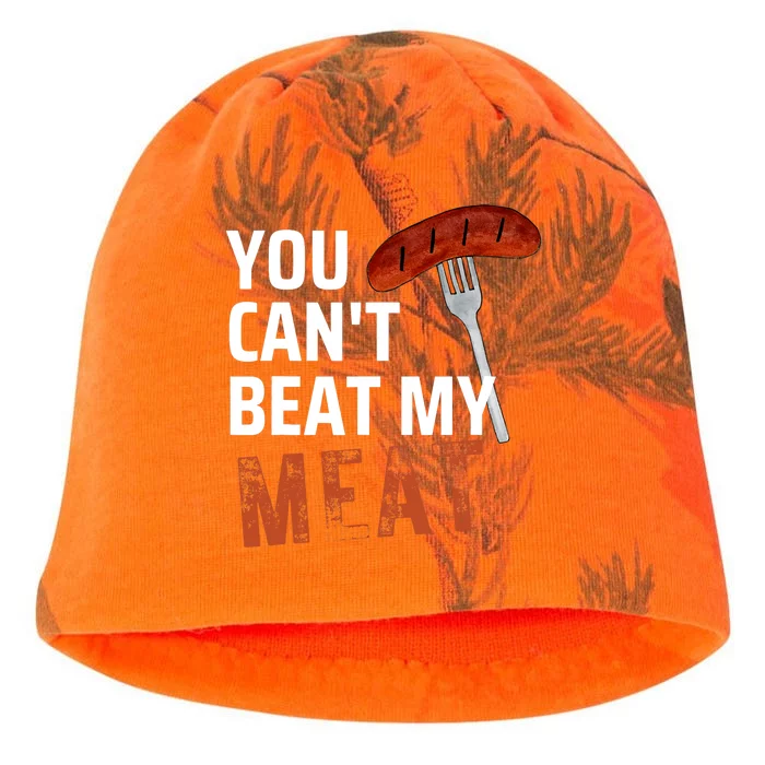 You CanT Beat My Meat Funny Bbq Lover Kati - Camo Knit Beanie