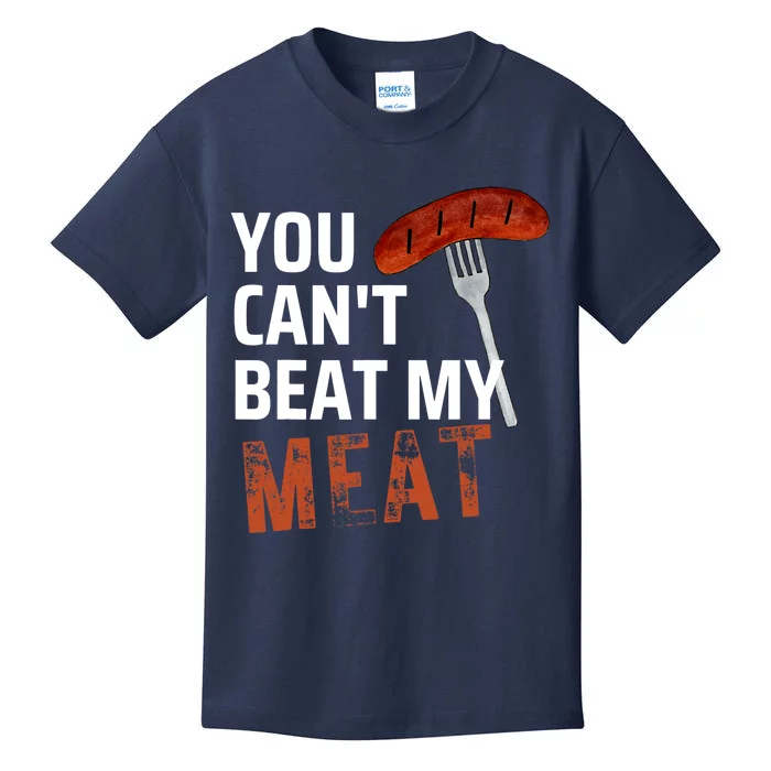 You CanT Beat My Meat Funny Bbq Lover Kids T-Shirt