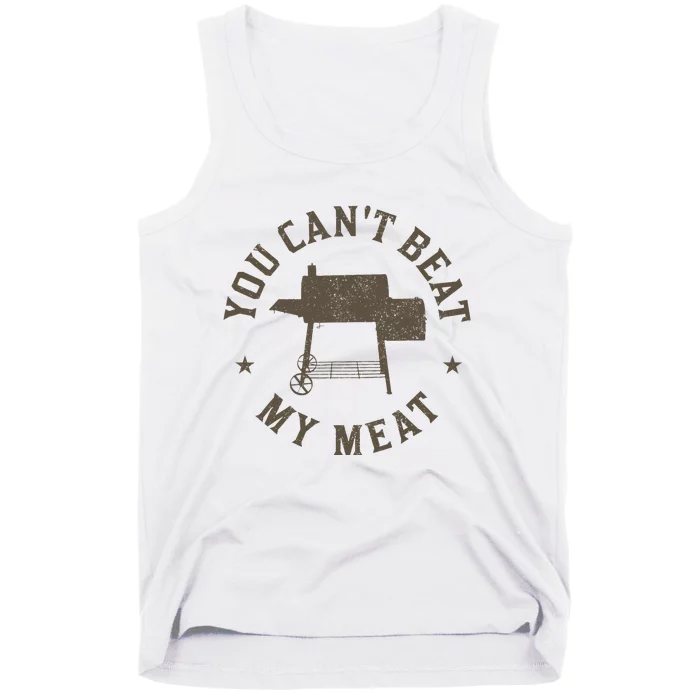 You CanT Beat My Meat Bbq Grilling Chef Funny Grill Tank Top