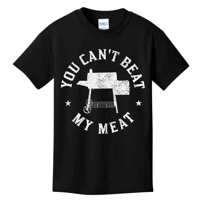 You CanT Beat My Meat Bbq Grilling Chef Funny Grill Kids T-Shirt