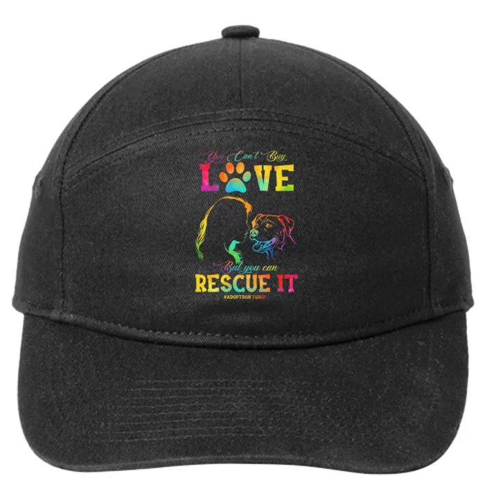 You Can't Buy Love But You Can Rescue It Pitbull Dog Lover 7-Panel Snapback Hat