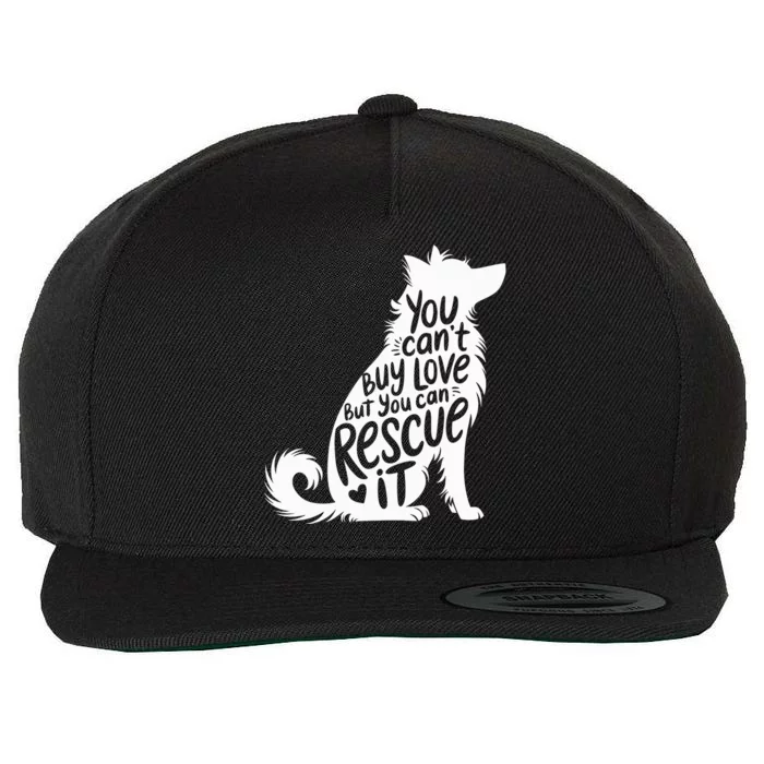 You CanT Buy Love But You Can Rescue It Wool Snapback Cap