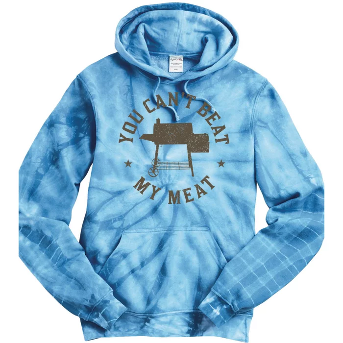 You CanT Beat My Meat Bbq Grilling Chef Tie Dye Hoodie