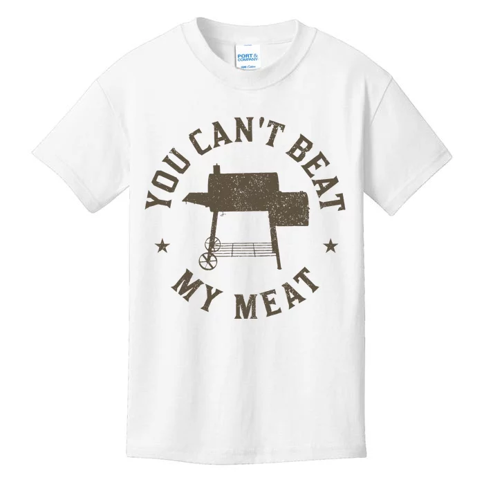 You CanT Beat My Meat Bbq Grilling Chef Kids T-Shirt