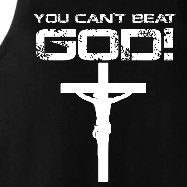 You Can't Beat God Ladies Tri-Blend Wicking Tank