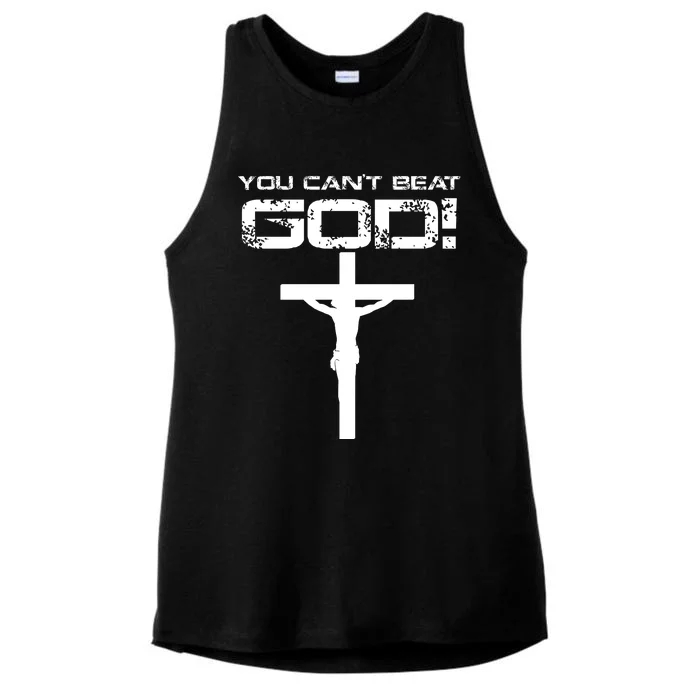 You Can't Beat God Ladies Tri-Blend Wicking Tank