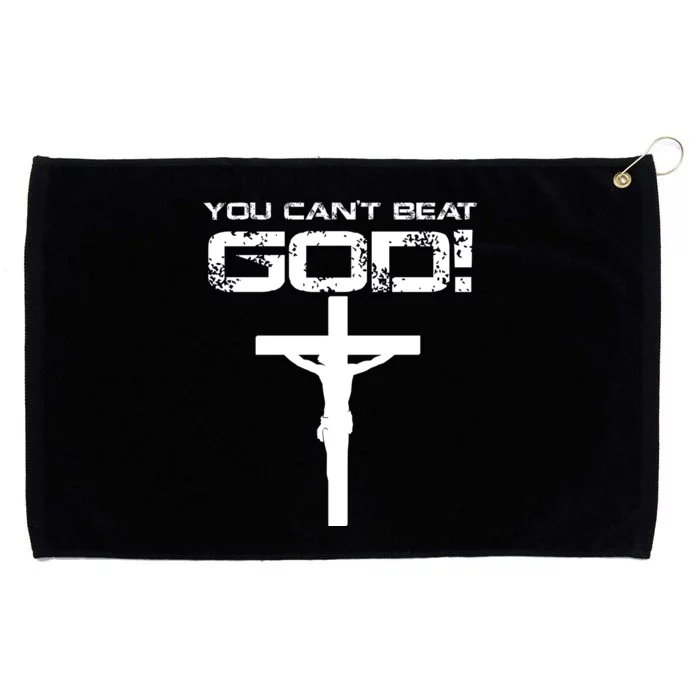 You Can't Beat God Grommeted Golf Towel