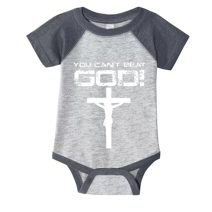 You Can't Beat God Infant Baby Jersey Bodysuit