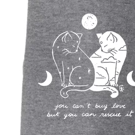 You Cant Buy Love But You Can Rescue It Cat Lovers Doggie 3-End Fleece Hoodie