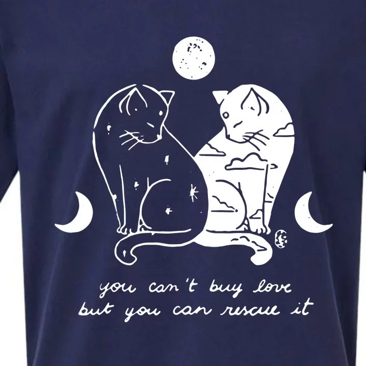 You Cant Buy Love But You Can Rescue It Cat Lovers Sueded Cloud Jersey T-Shirt