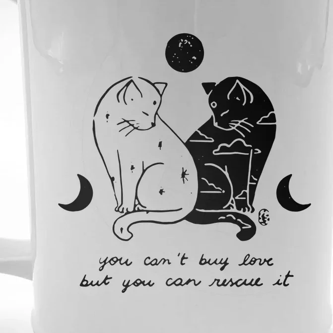 You Cant Buy Love But You Can Rescue It Cat Lovers Front & Back Beer Stein