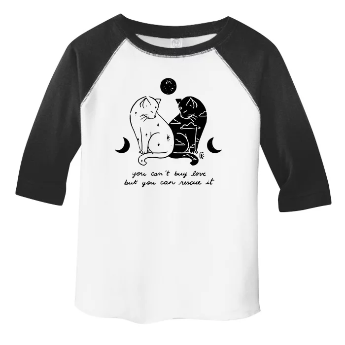 You Cant Buy Love But You Can Rescue It Cat Lovers Toddler Fine Jersey T-Shirt