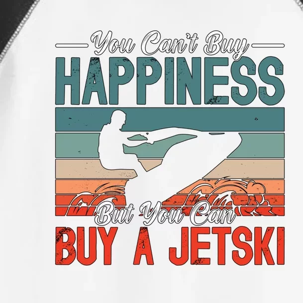 You Cant Buy Happiness Retro Jetski Water Sports Jet Skiing Cute Gift Toddler Fine Jersey T-Shirt