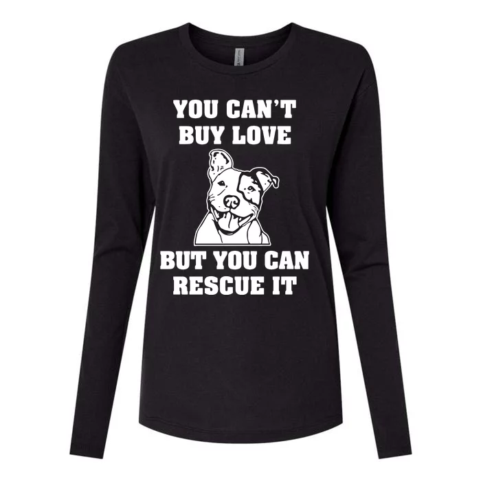 You Cant Buy Love But You Can Rescue It Pitbull Womens Cotton Relaxed Long Sleeve T-Shirt