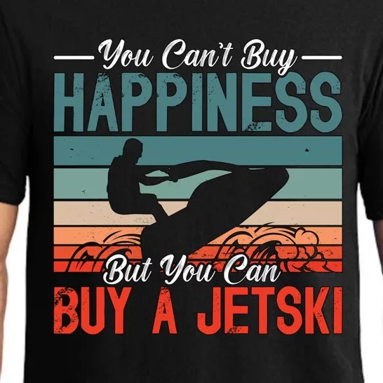 You Cant Buy Happiness Retro Jetski Water Sports Jet Skiing Cool Gift Pajama Set