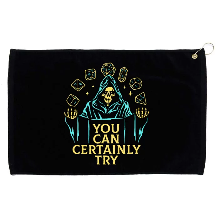 You Can Certainly Try Funny Skeleton Grommeted Golf Towel