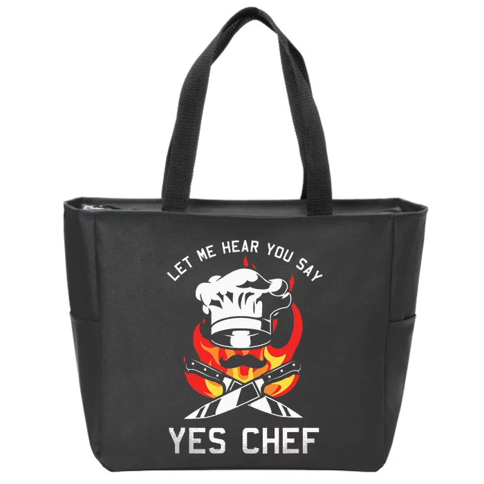 Yes Chef Cook Restaurant Cooking Culinary Gastronomy Food Zip Tote Bag