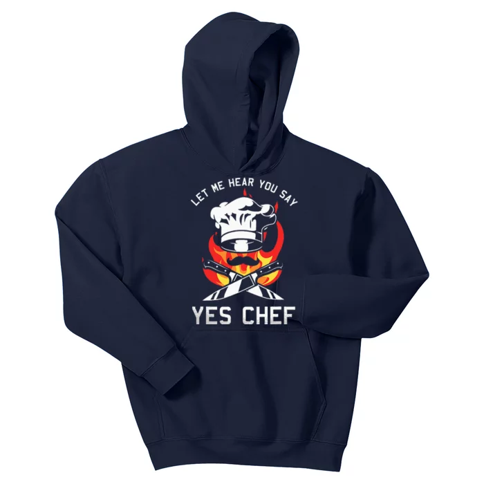 Yes Chef Cook Restaurant Cooking Culinary Gastronomy Food Kids Hoodie