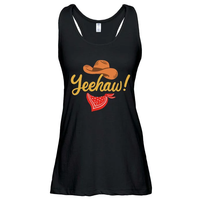 Yeehaw Cowboy Cowgirl Western Country Rodeo Ladies Essential Flowy Tank