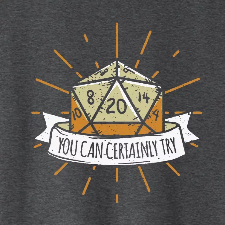 You Can Certainly Try Dragon Dice Wizard Gamer Women's Crop Top Tee