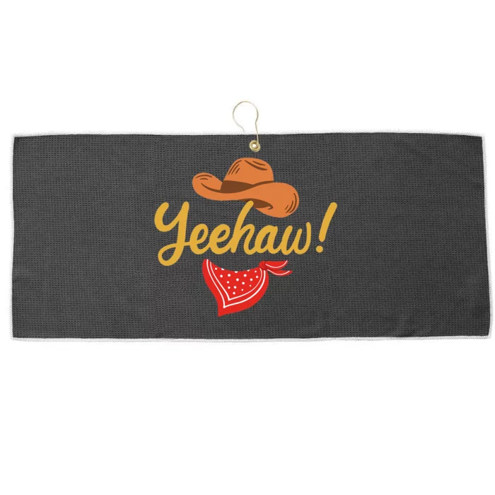 Yeehaw Cowboy Cowgirl Western Country Rodeo Large Microfiber Waffle Golf Towel