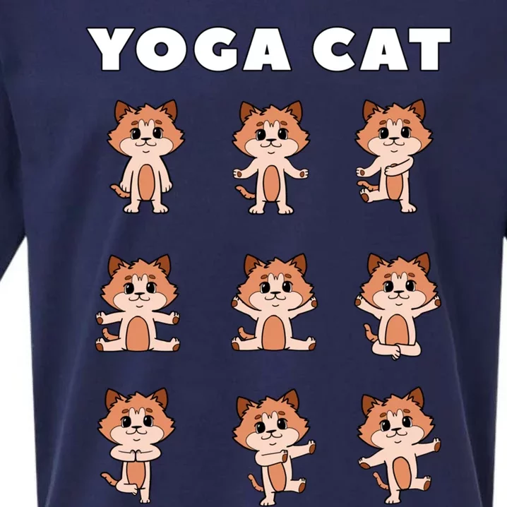 Yoga Cat Cute Animals Funny Gift Sueded Cloud Jersey T-Shirt