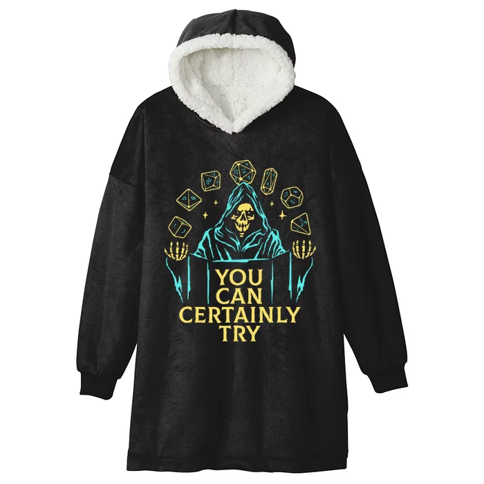 You Can Certainly Try Funny Skeleton Hooded Wearable Blanket