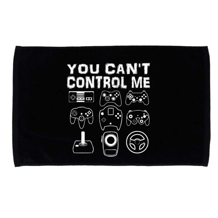 You Can't Control Me Funny Retro Vintage Video Game Player Gift Microfiber Hand Towel