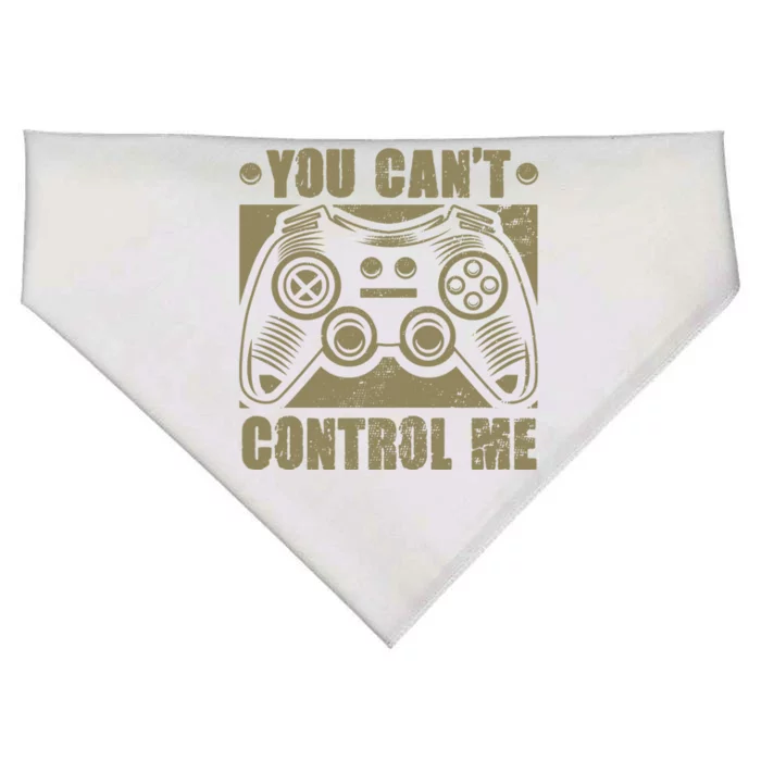 You Can’t Control Me Funny Video Game Player Gaming Quote Great Gift USA-Made Doggie Bandana