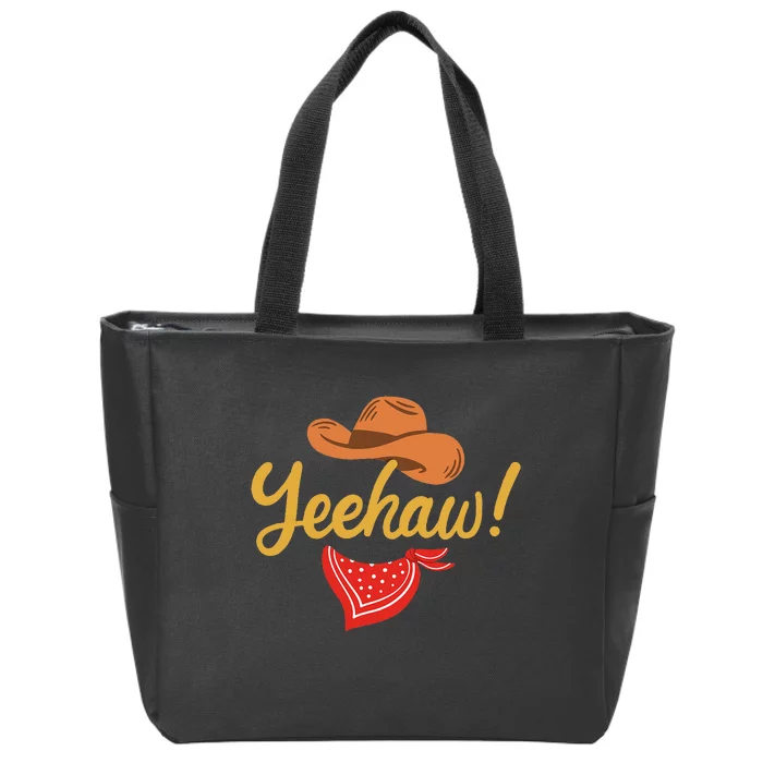 Yeehaw Cowboy Cowgirl Western Country Rodeo Zip Tote Bag