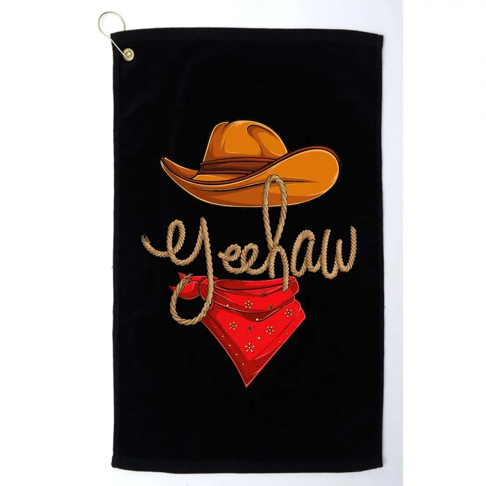 Yeehaw Cowboy Cowgirl Western Country Rodeo YeeHaw Platinum Collection Golf Towel