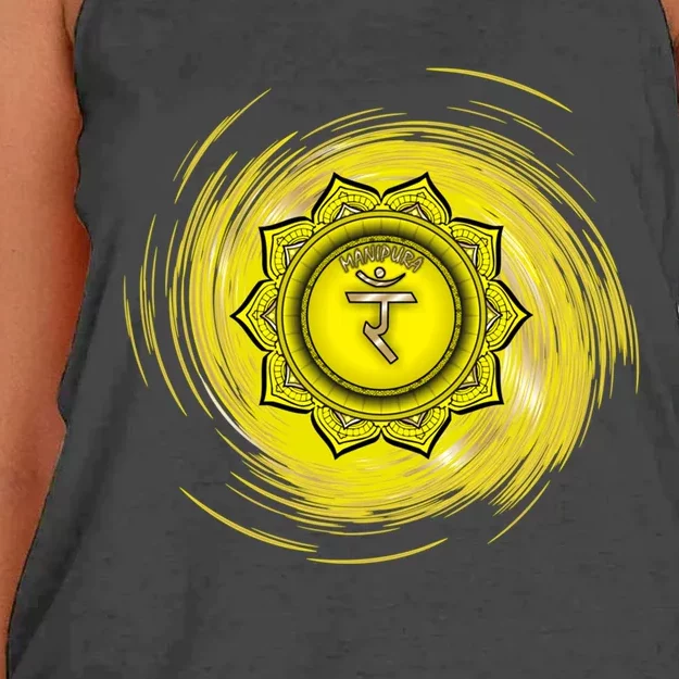 Yellow Chakra Chakras System Gold Series Women's Knotted Racerback Tank