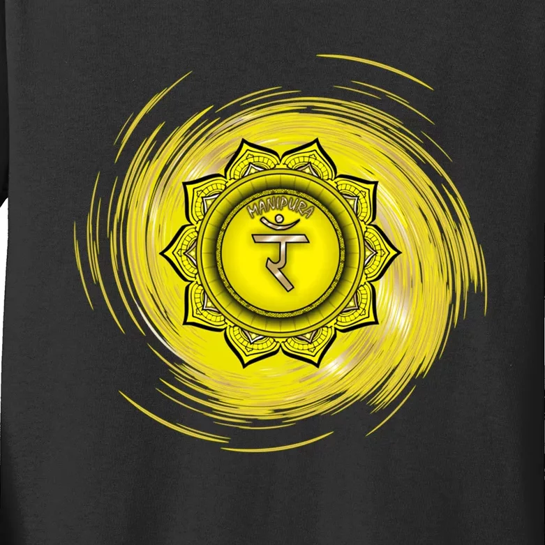 Yellow Chakra Chakras System Gold Series Kids Long Sleeve Shirt