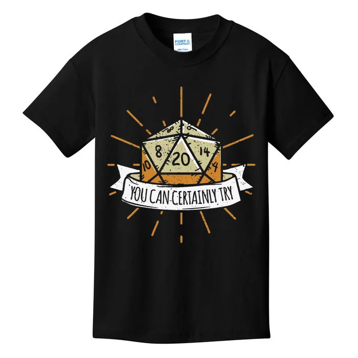 You Can Certainly Try Dragon Dice Wizard Gamer Kids T-Shirt