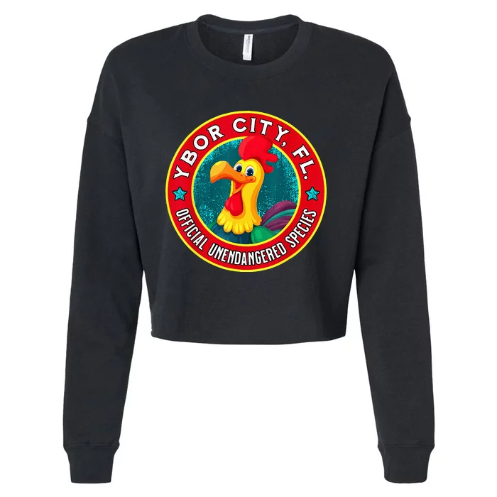 Ybor City Chicken Unendangered Species Souvenir Cropped Pullover Crew