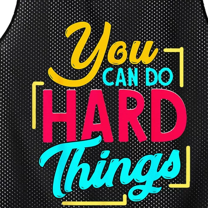 You Can Do Hard Things Mesh Reversible Basketball Jersey Tank