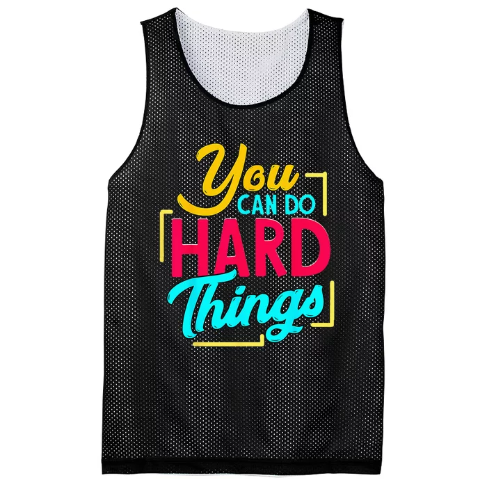 You Can Do Hard Things Mesh Reversible Basketball Jersey Tank