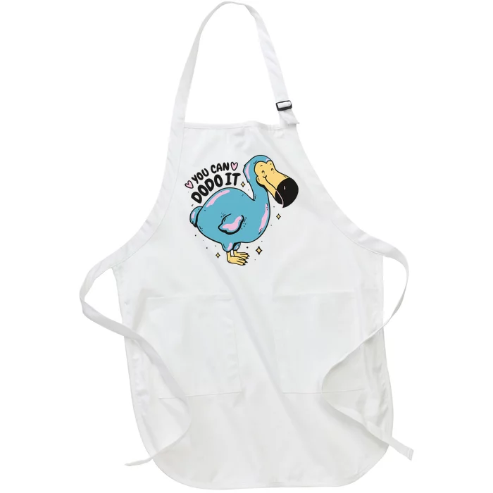 You Can Dodo It Funny Bird Motivational Full-Length Apron With Pocket